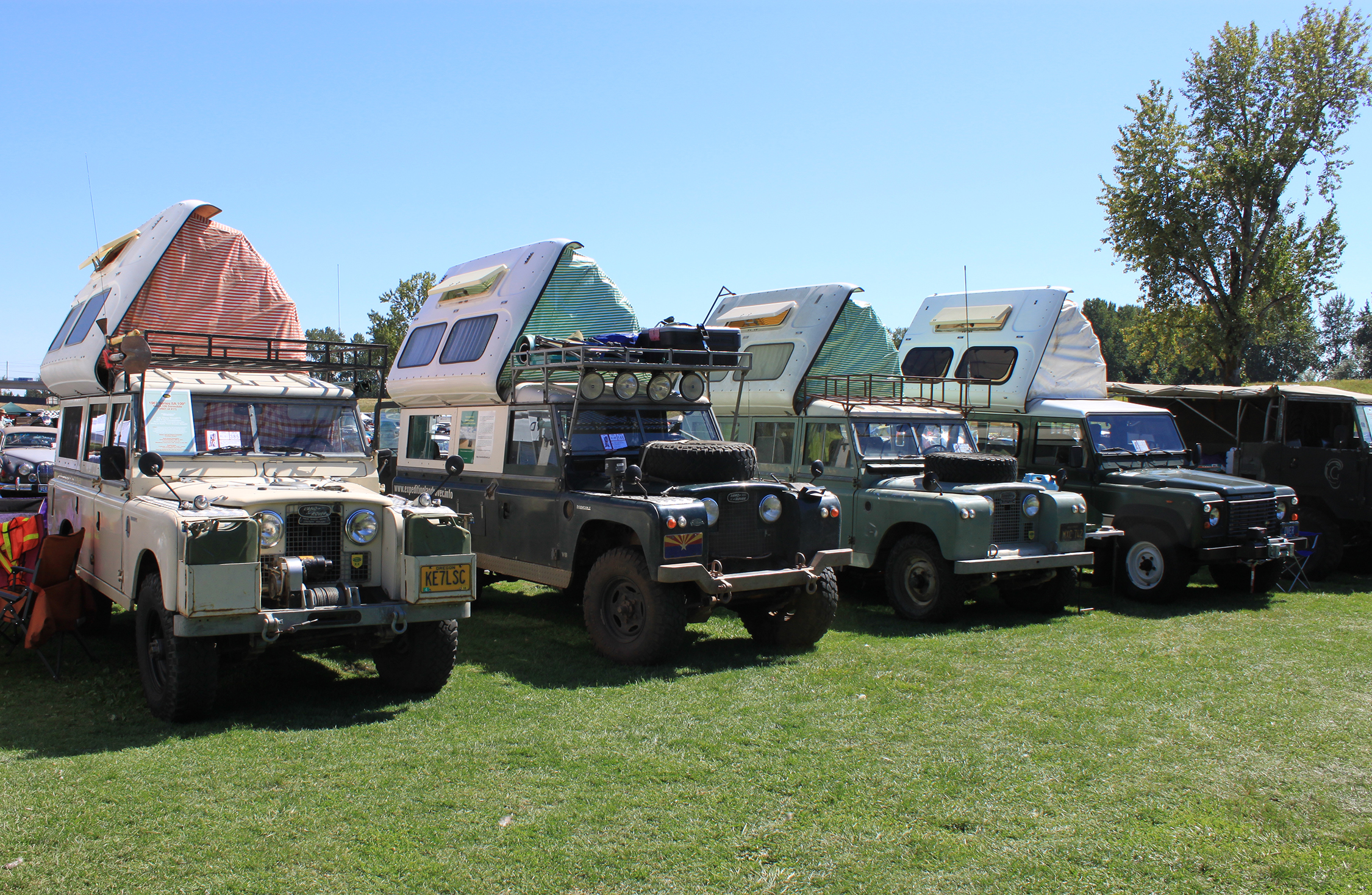 Dormobiles at the 2017 Portland All British Field Meet